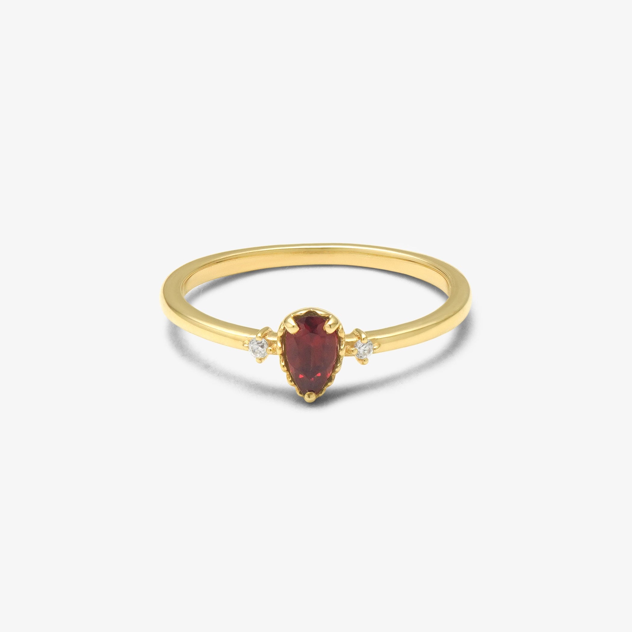 1月誕生石 K10 イエローゴールド ガーネット リング （10353917002030