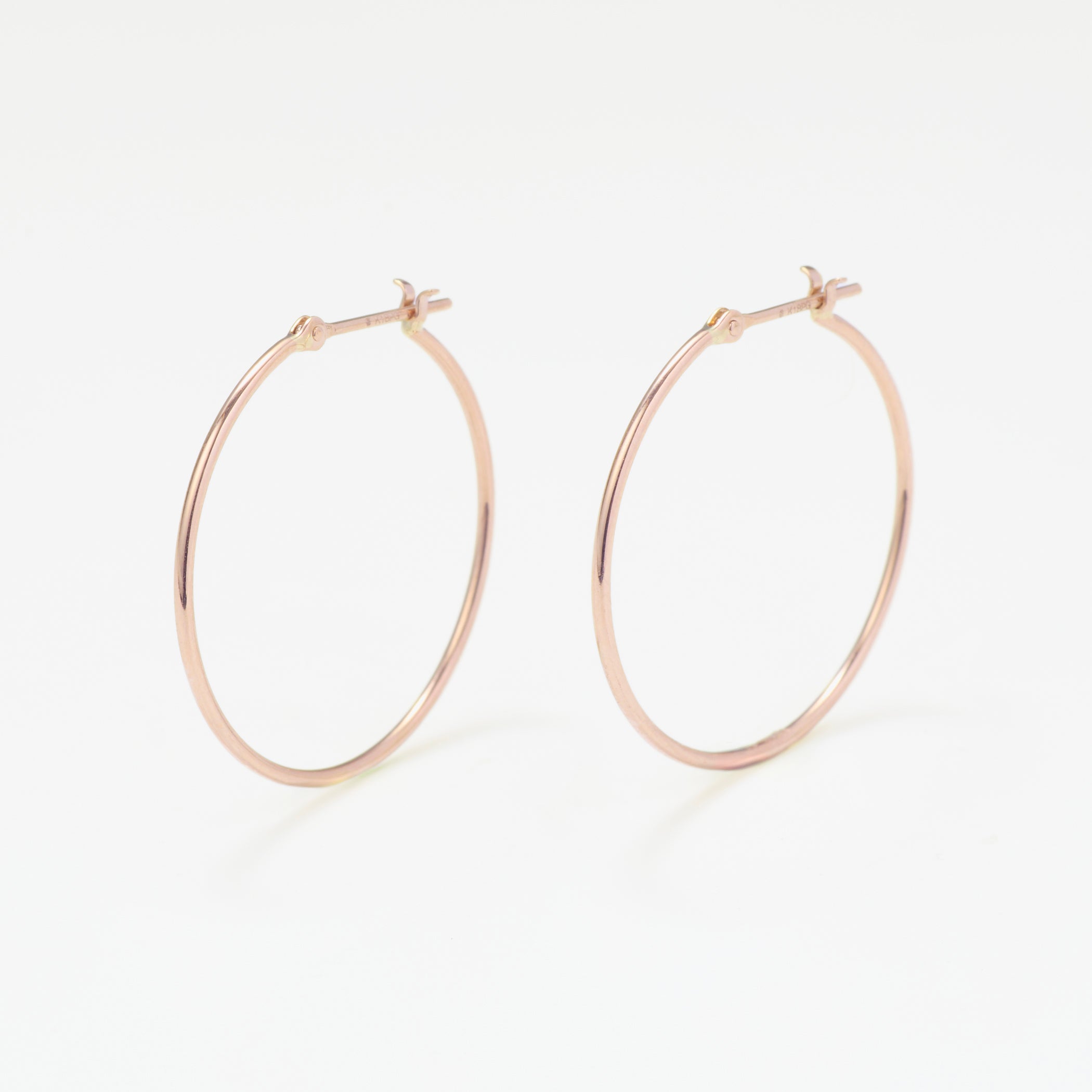 K18 ピンクゴールド フープ ピアス（25mm） （9881821806894