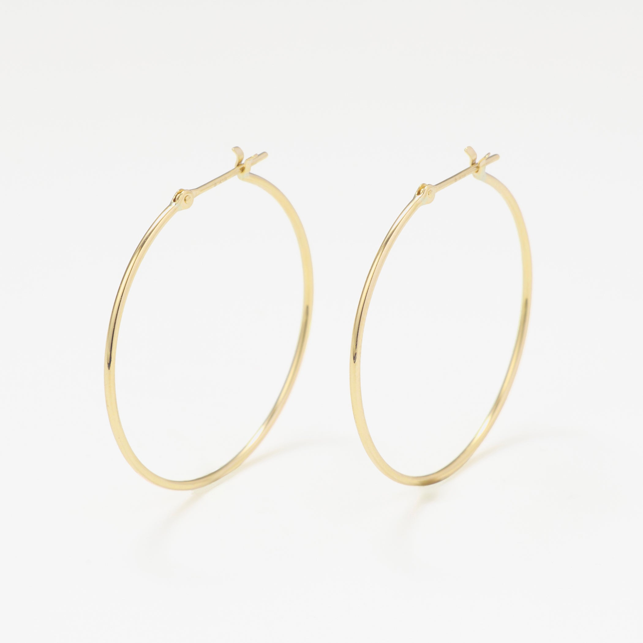 K18 イエローゴールド フープピアス (25mm) K18 イエローゴールド フープ ピアス（30mm） （9881821839662