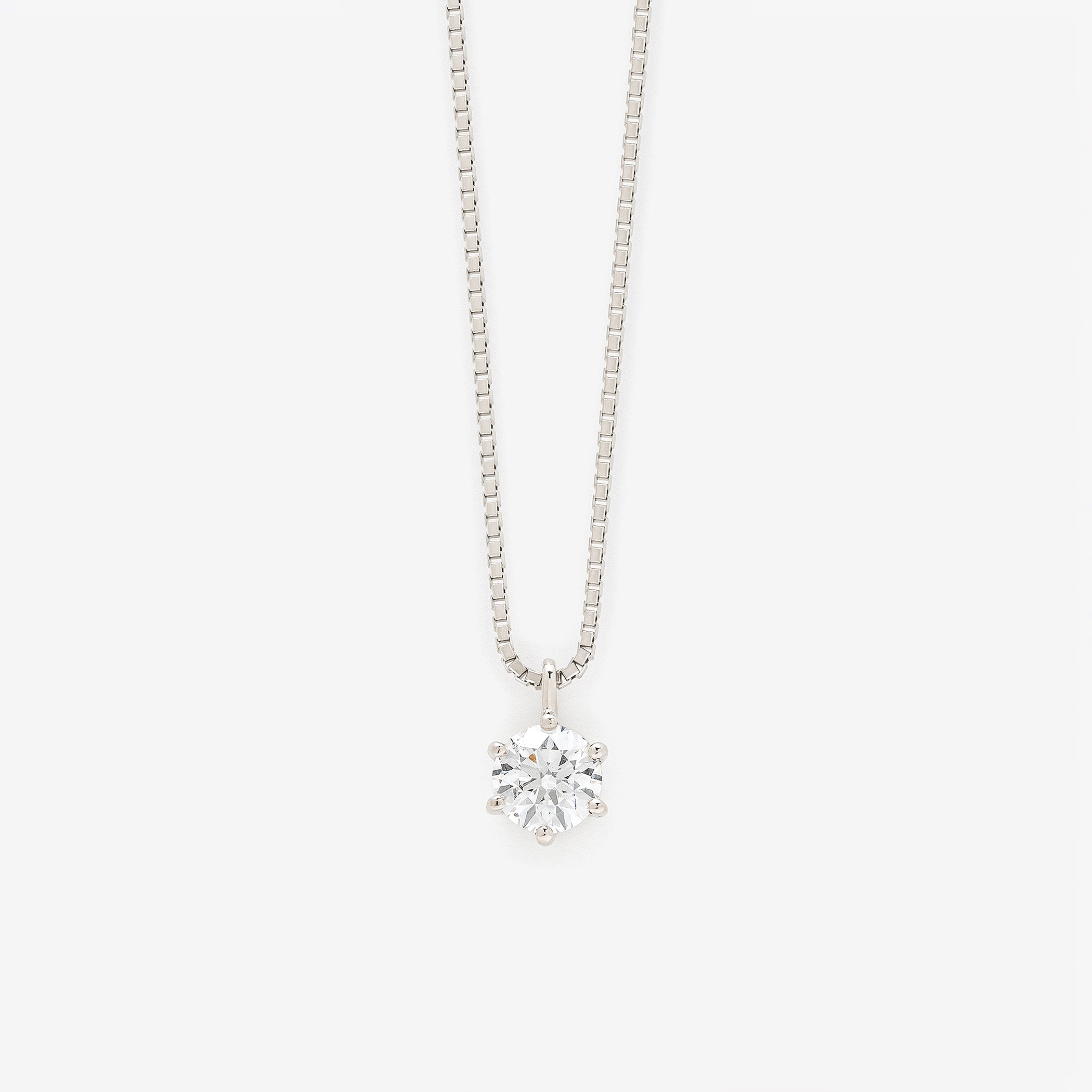 プラチナ ダイヤモンド ネックレス（0.30ct）<鑑定/スコープ付&gt 