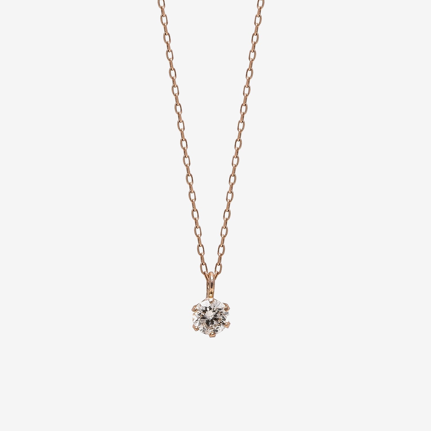 ESTELLE エステール 一粒ダイヤモンドネックレス WEB限定】K10 ピンクゴールド ダイヤモンド ネックレス