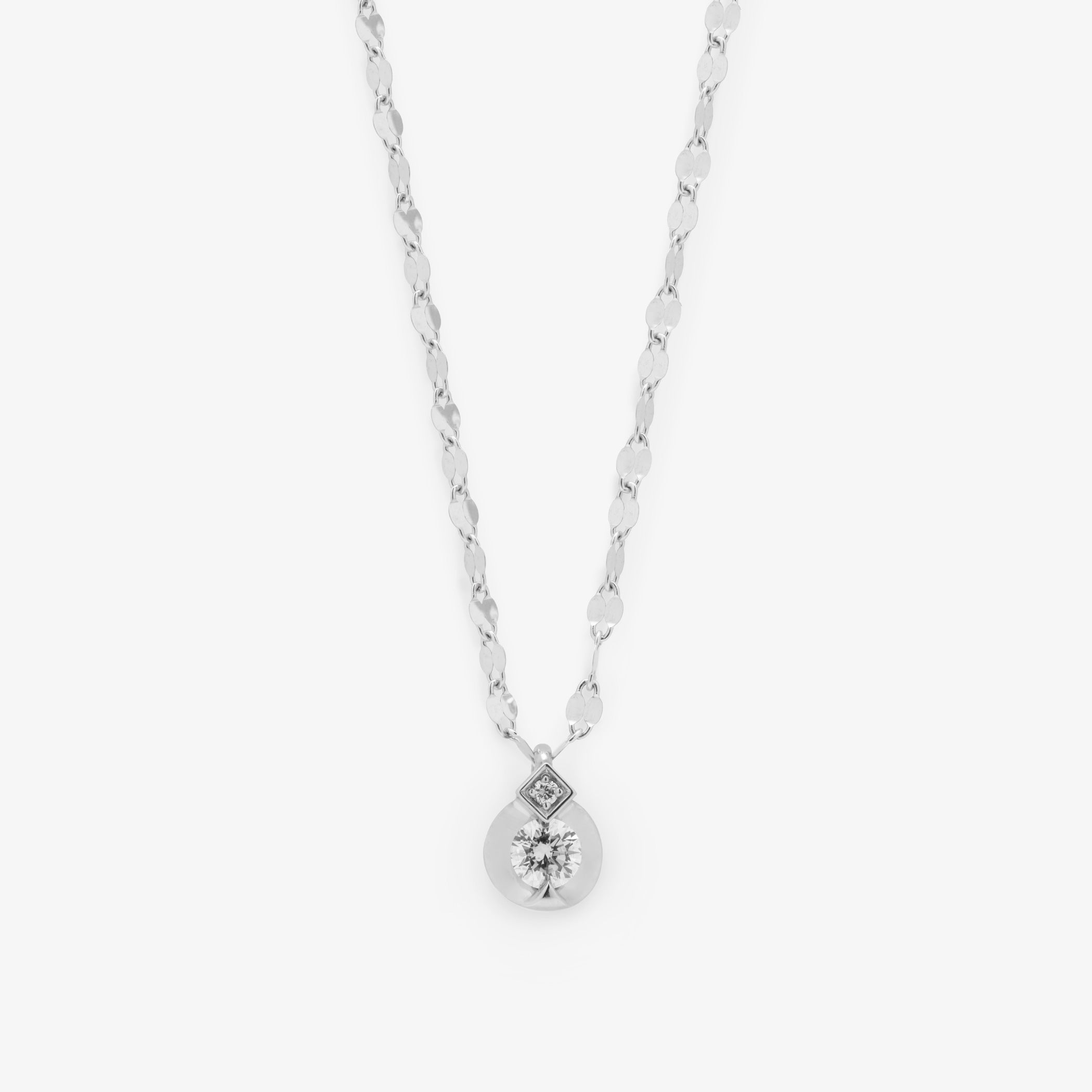 受注生産】プラチナ ダイヤモンド ネックレス（0.1ct