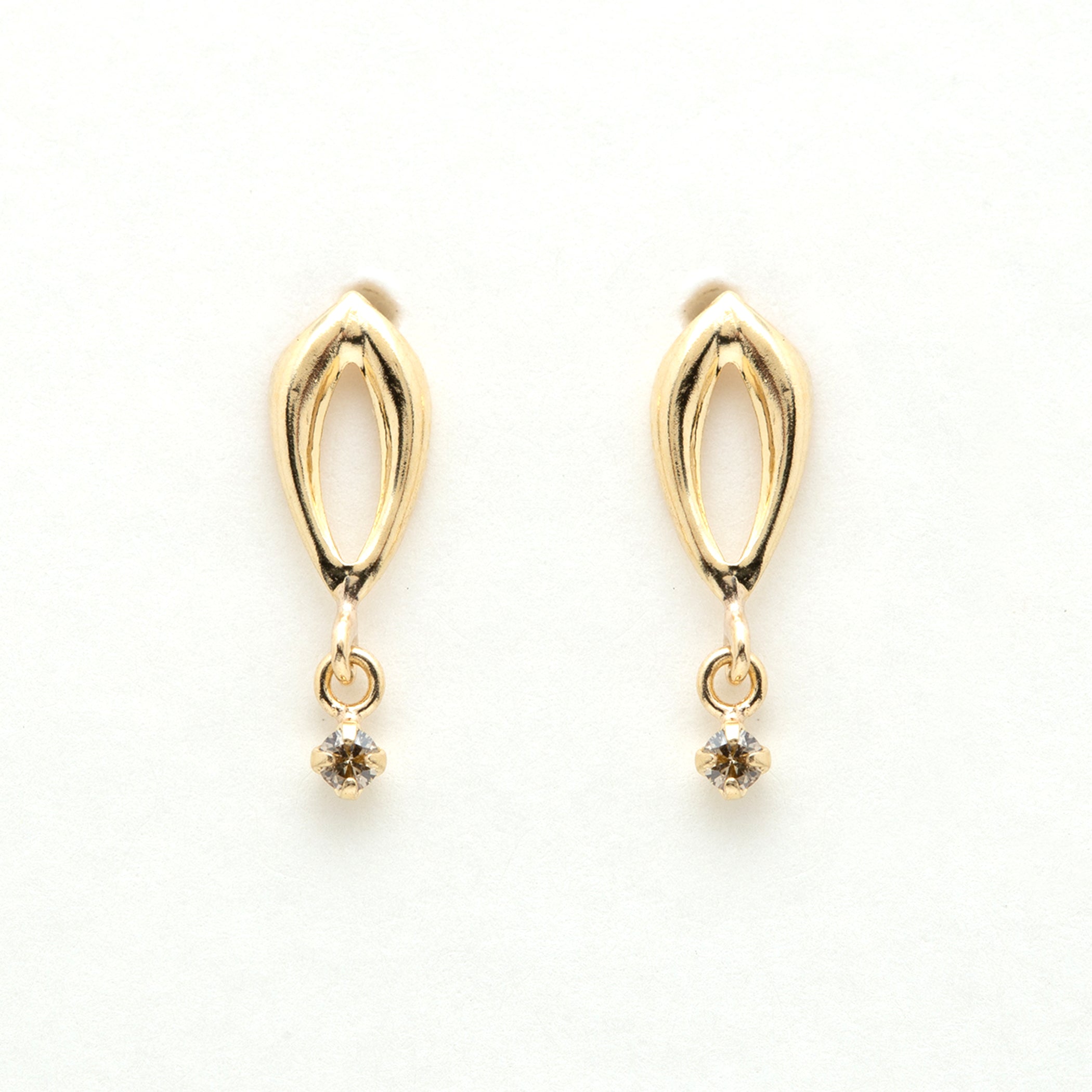 K10 イエローゴールド ダイヤモンド ピアス （8020305477934