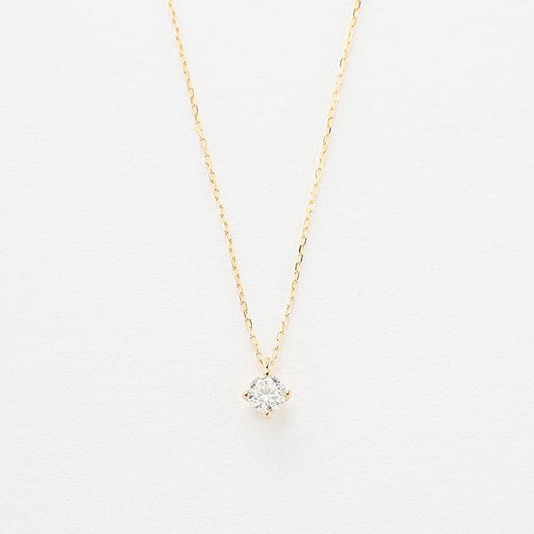 エステール K18 イエローゴールド ダイヤモンド ネックレス（0.15ct