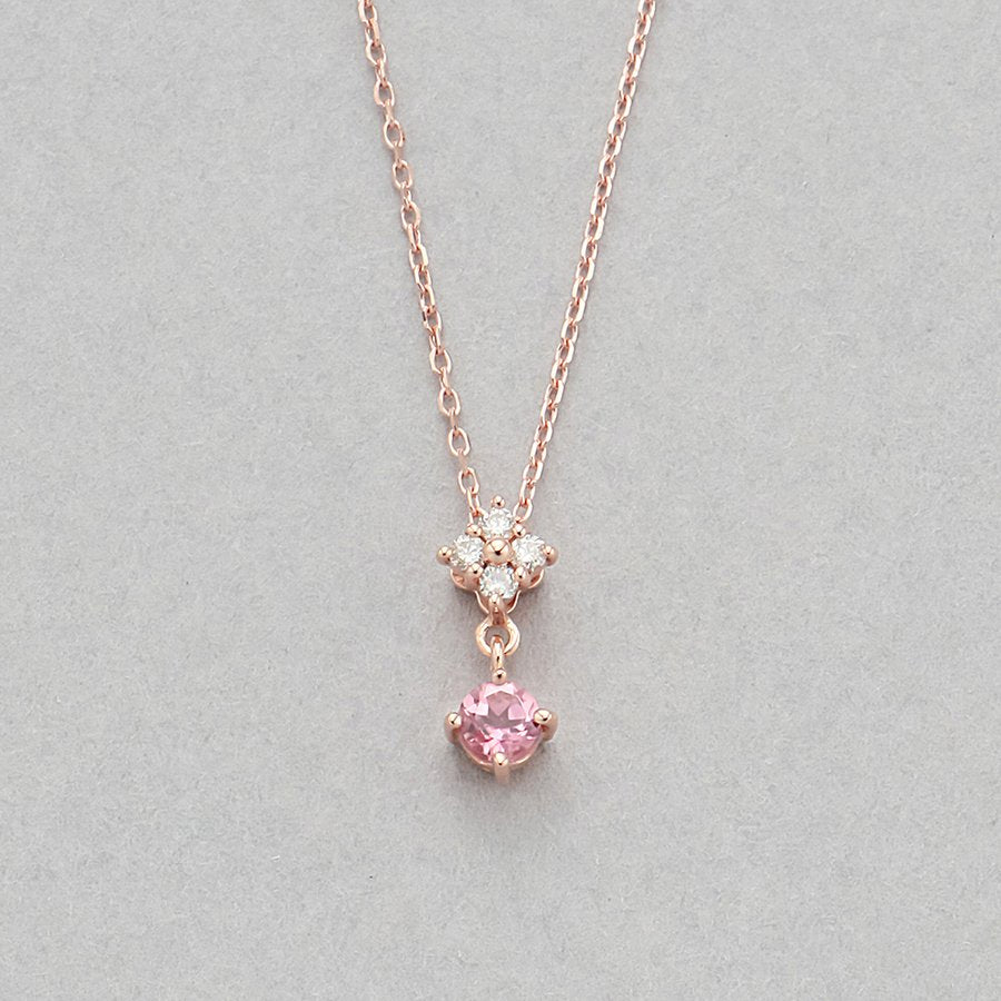 K14 ピンクゴールド 天然ルビー ダイヤモンド ネックレストップ チャームサイズ感は必ずご確認ください