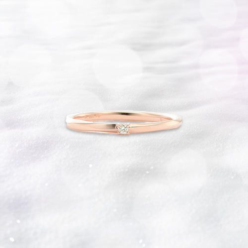 K10 ピンクゴールド ダイヤモンド リング
