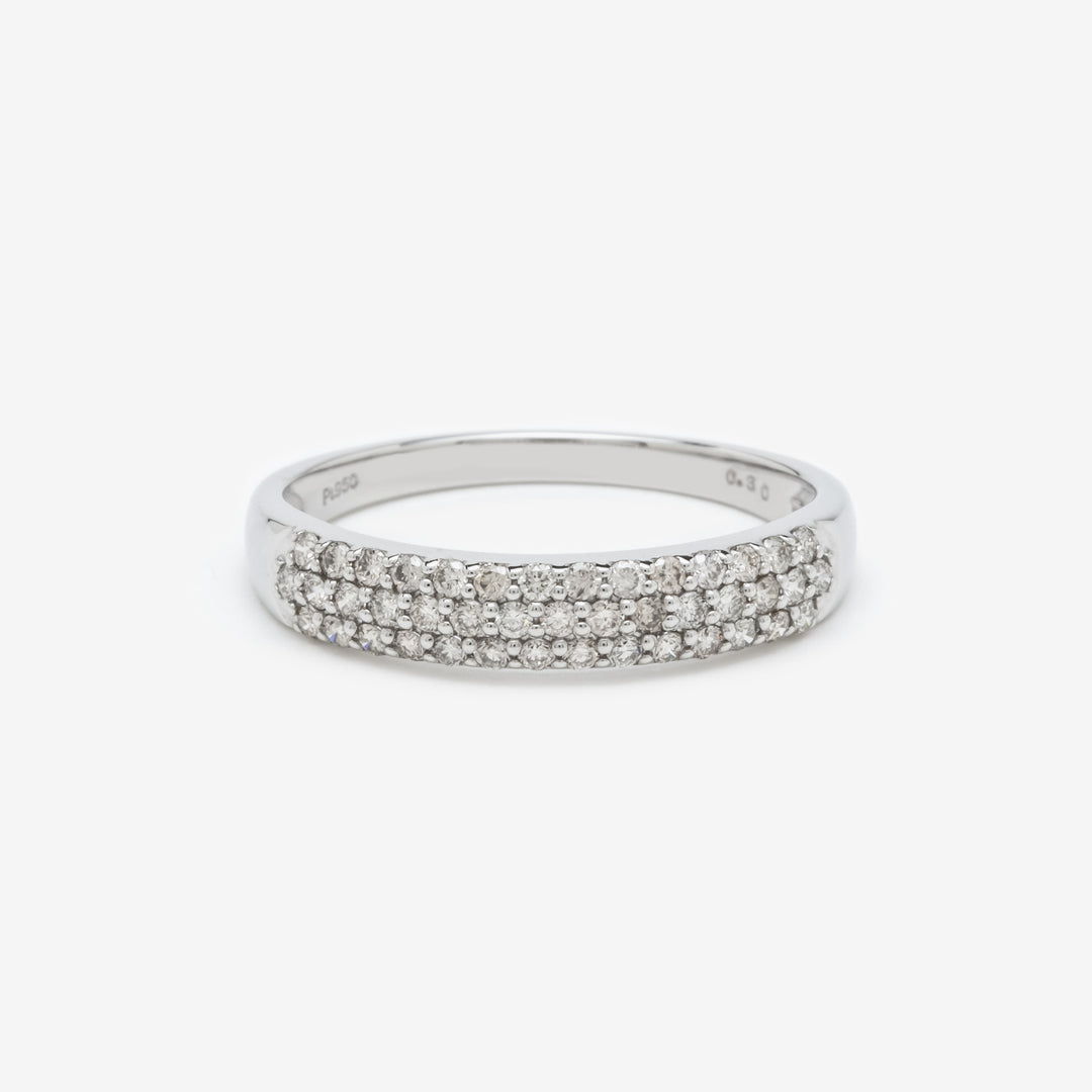 値下げ☆ プラチナ ダイヤモンド リング プラチナ900 ダイヤモンド チェーン デザイン リング / Pt900 Diamond