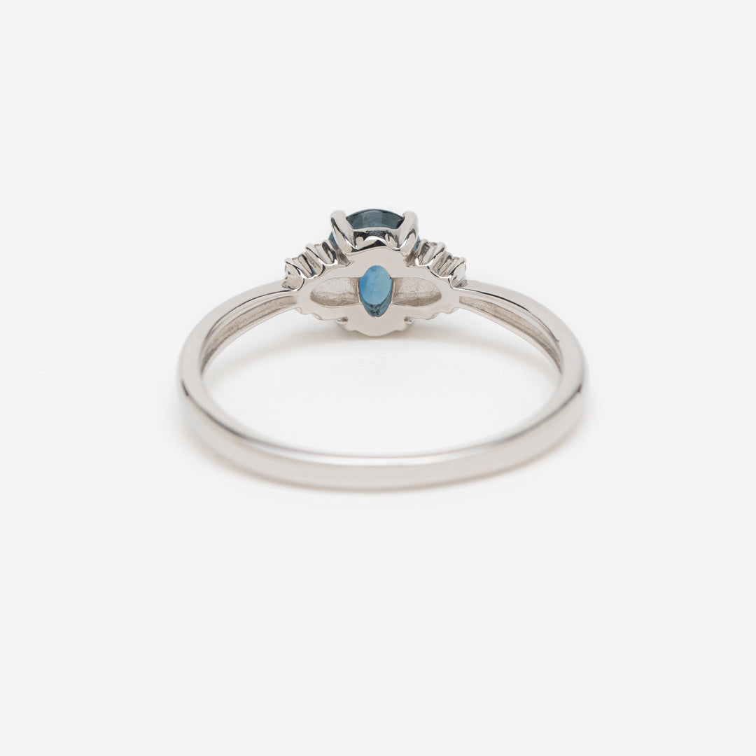 プラチナ✨サファイア✨無色透明ダイヤデザインリング✨ユニセックス❤️ WEB限定】9月誕生石 プラチナ サファイア リング （10003289375022