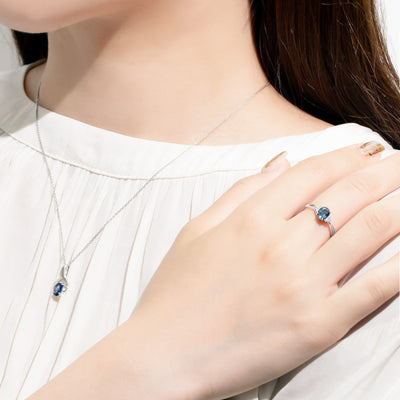 【WEB限定】9月誕生石 プラチナ サファイア リング