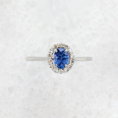 9月誕生石 プラチナ ロイヤルブルーサファイア リング