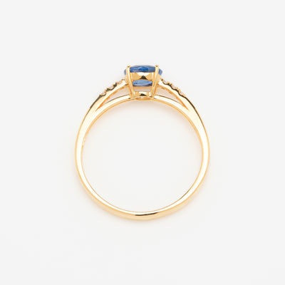【WEB限定】9月誕生石 K18 イエローゴールド サファイア リング