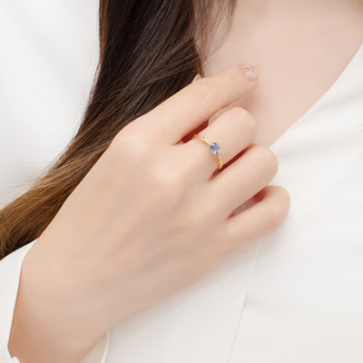 【WEB限定】9月誕生石 K18 イエローゴールド サファイア リング