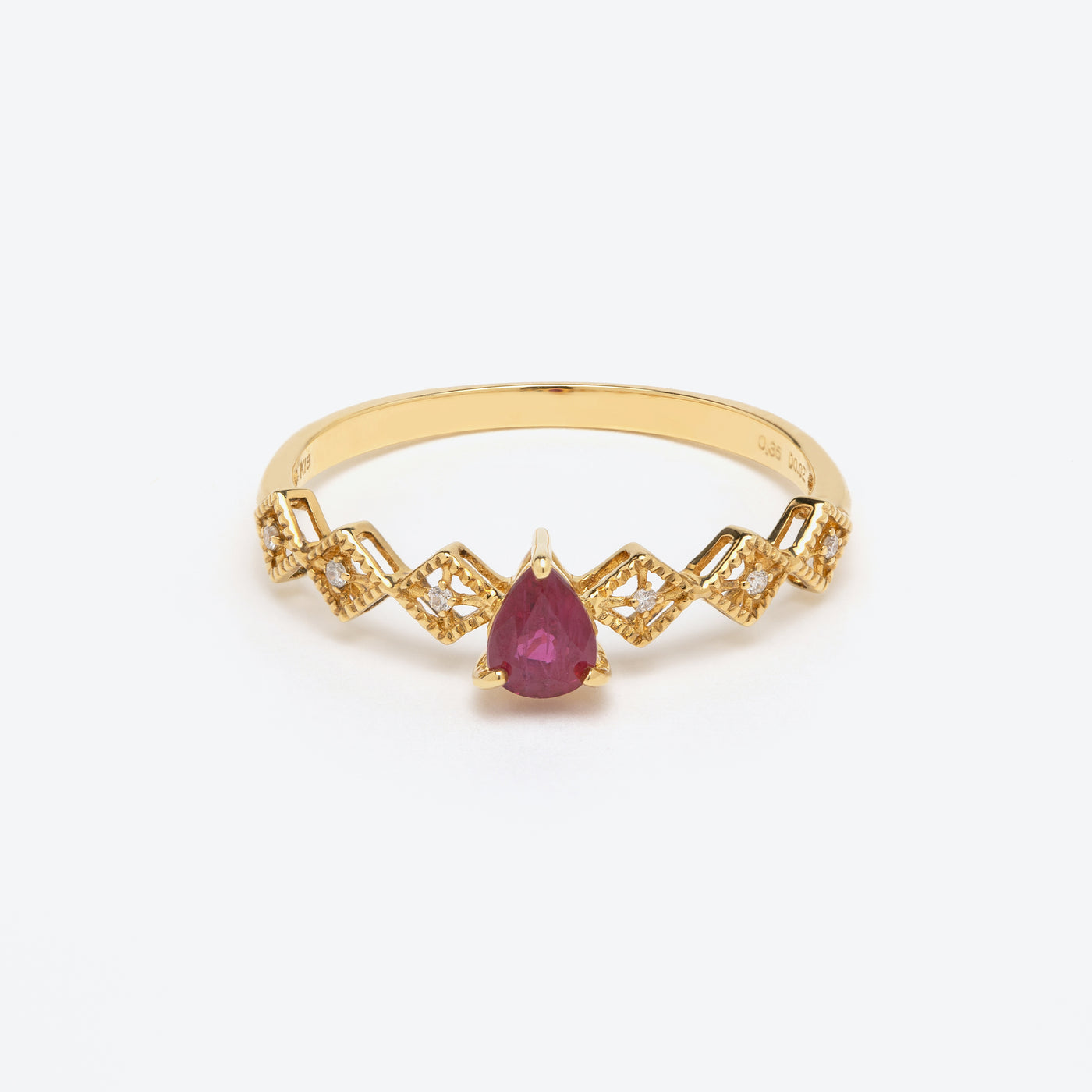 【WEB限定】7月誕生石 K18 イエローゴールド ルビー リング