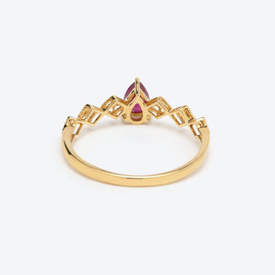 【WEB限定】7月誕生石 K18 イエローゴールド ルビー リング