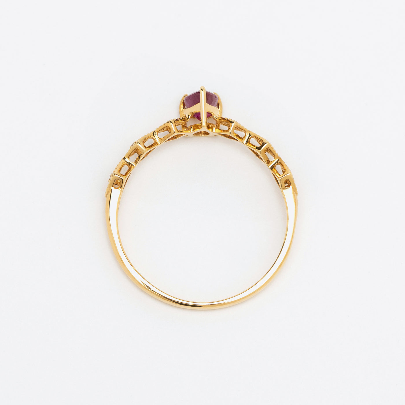 【WEB限定】7月誕生石 K18 イエローゴールド ルビー リング