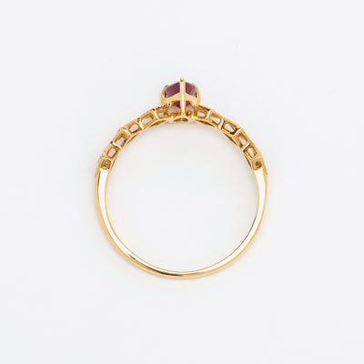 【WEB限定】7月誕生石 K18 イエローゴールド ルビー リング