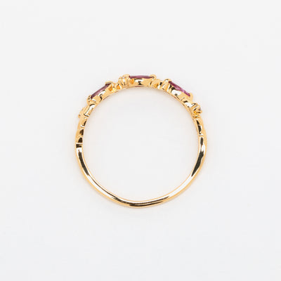 【WEB限定】7月誕生石 K18 イエローゴールド ルビー リング