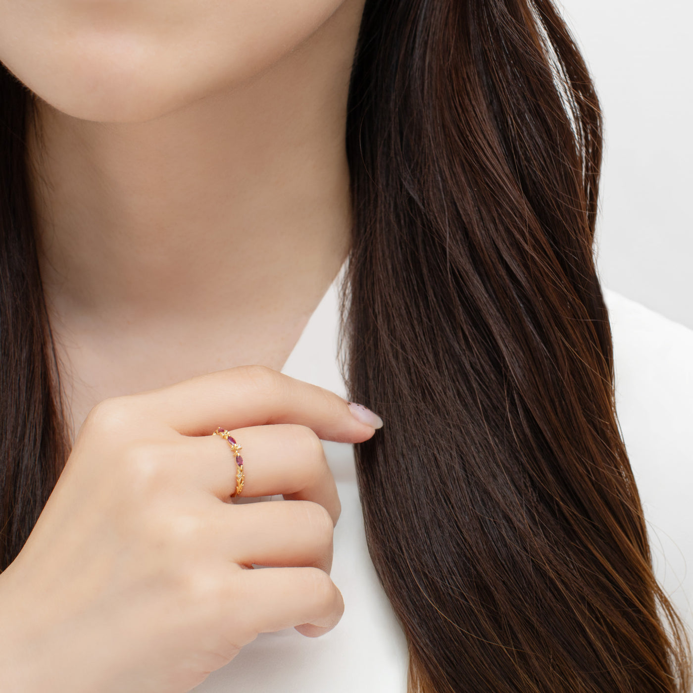 【WEB限定】7月誕生石 K18 イエローゴールド ルビー リング