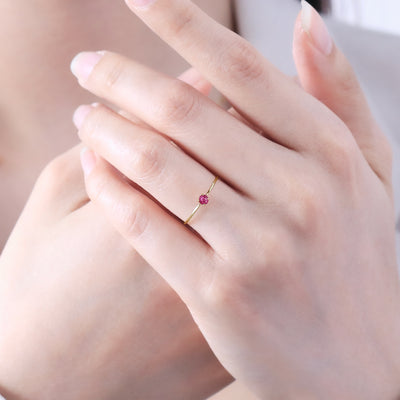 【WEB限定】7月誕生石 K10 イエローゴールド ルビー リング