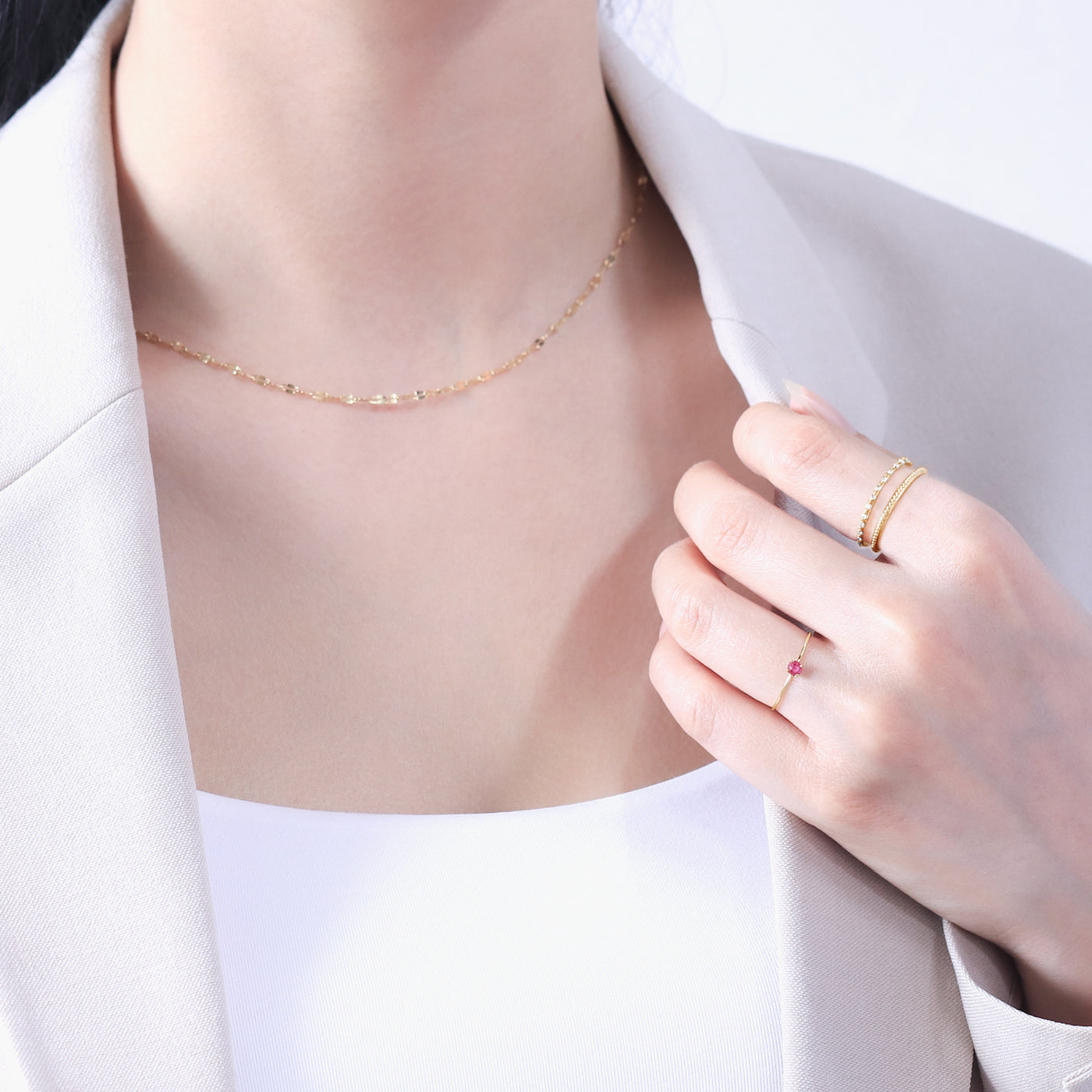 【WEB限定】7月誕生石 K10 イエローゴールド ルビー リング