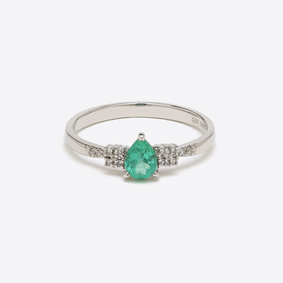 【WEB限定】5月誕生石 プラチナ エメラルド リング