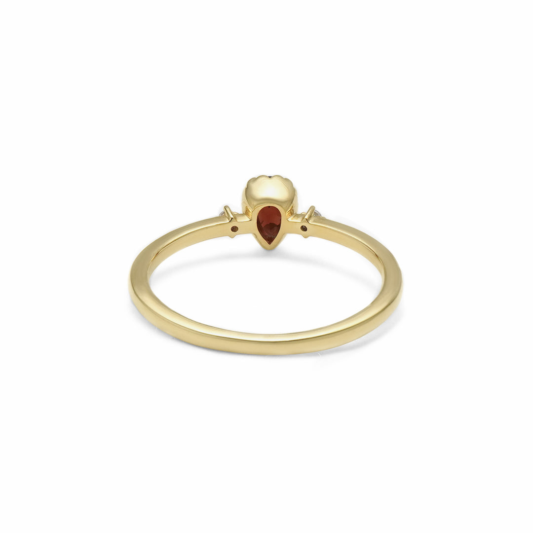 1月誕生石 K10 イエローゴールド ガーネット リング （10353917002030