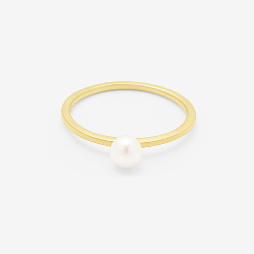 【WEB限定】6月誕生石 K10 イエローゴールド あこや真珠 リング