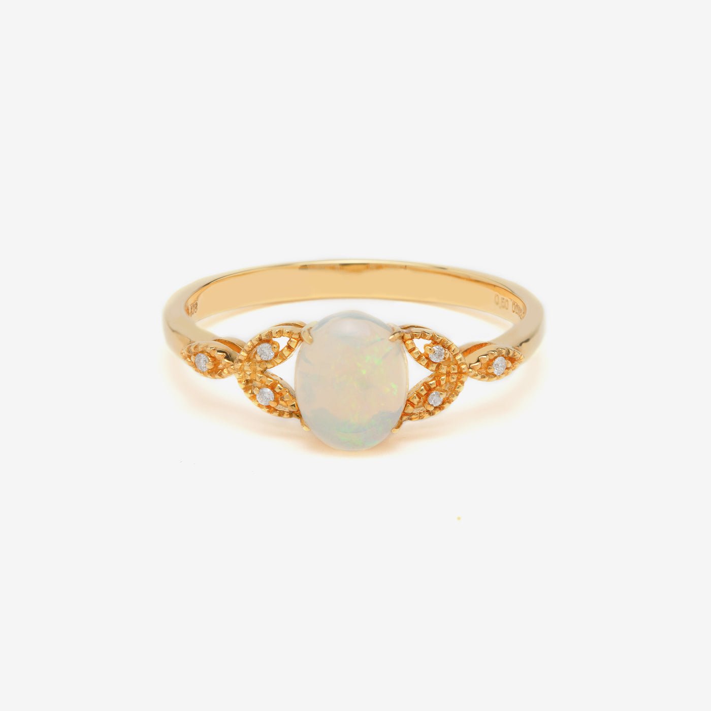 【WEB限定】10月誕生石 K18 イエローゴールド オパール リング