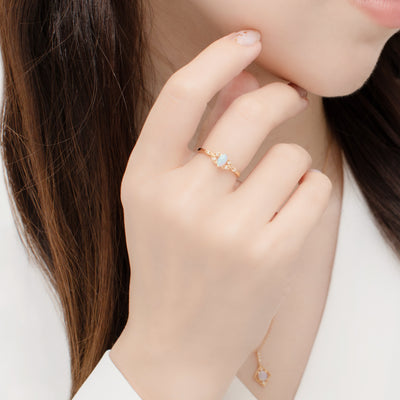 【WEB限定】10月誕生石 K18 イエローゴールド オパール リング