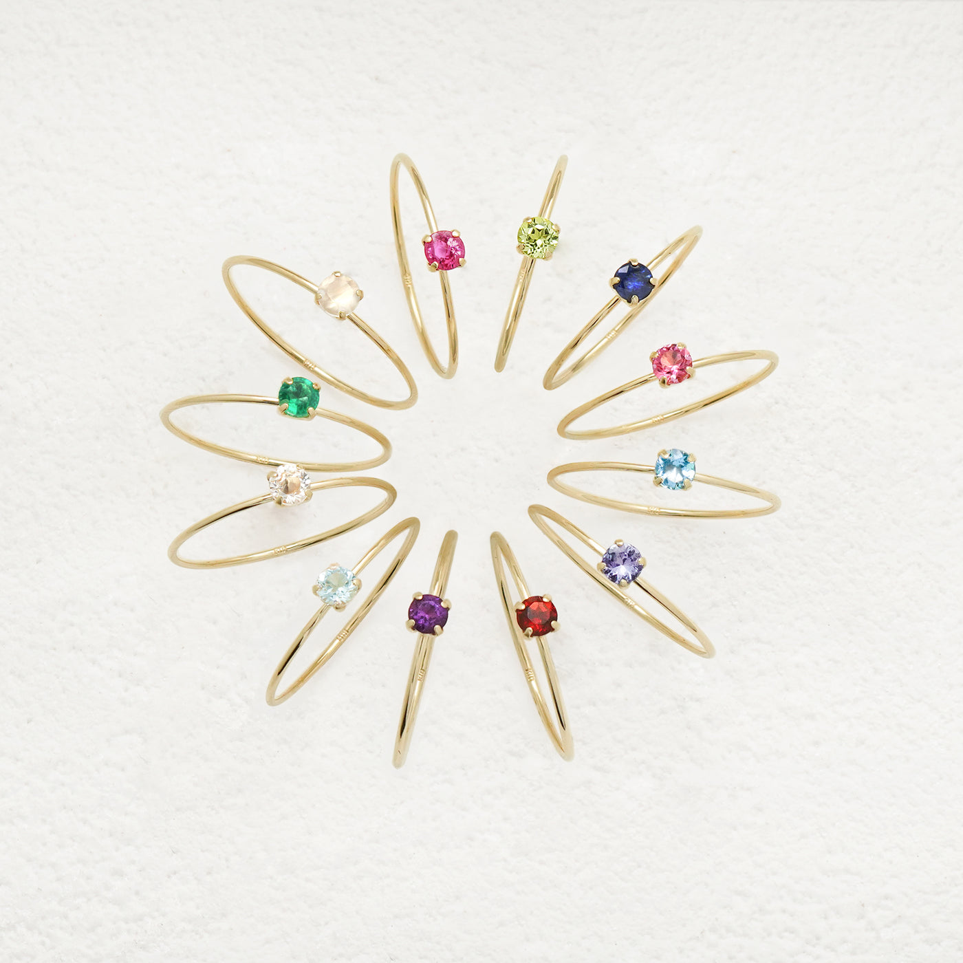 【WEB限定】11月誕生石 K10 イエローゴールド ブルートパーズ リング