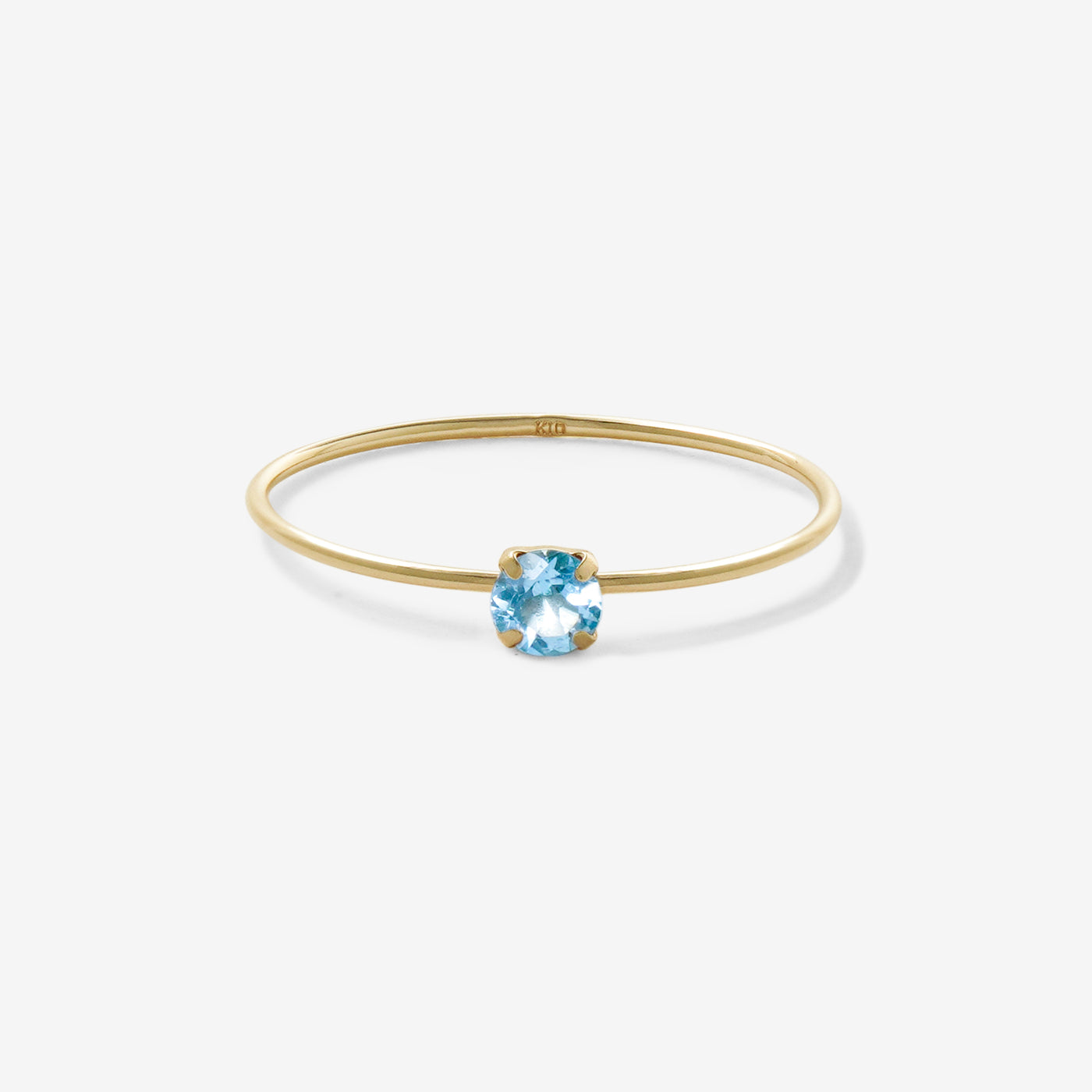 【WEB限定】11月誕生石 K10 イエローゴールド ブルートパーズ リング