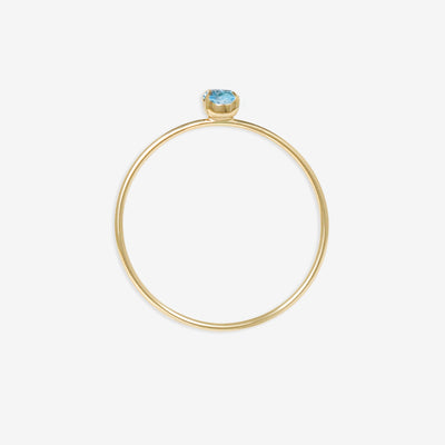 【WEB限定】11月誕生石 K10 イエローゴールド ブルートパーズ リング