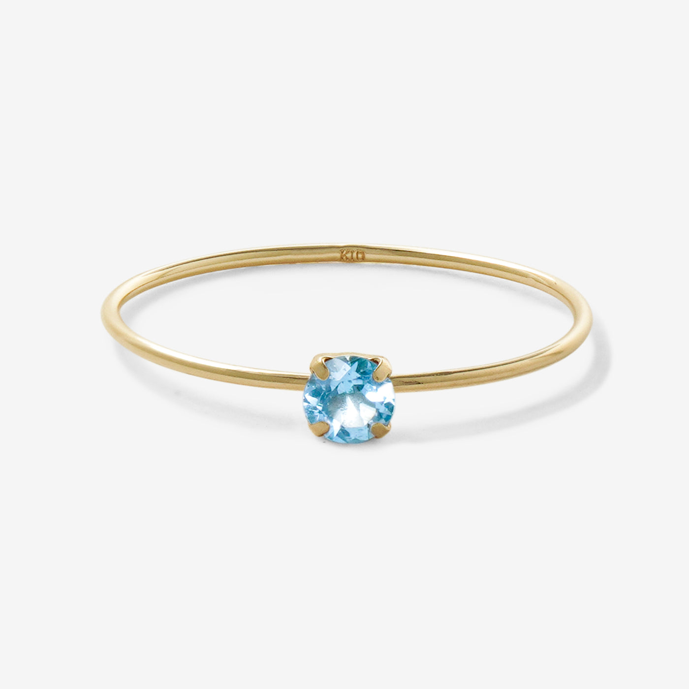 【WEB限定】11月誕生石 K10 イエローゴールド ブルートパーズ リング