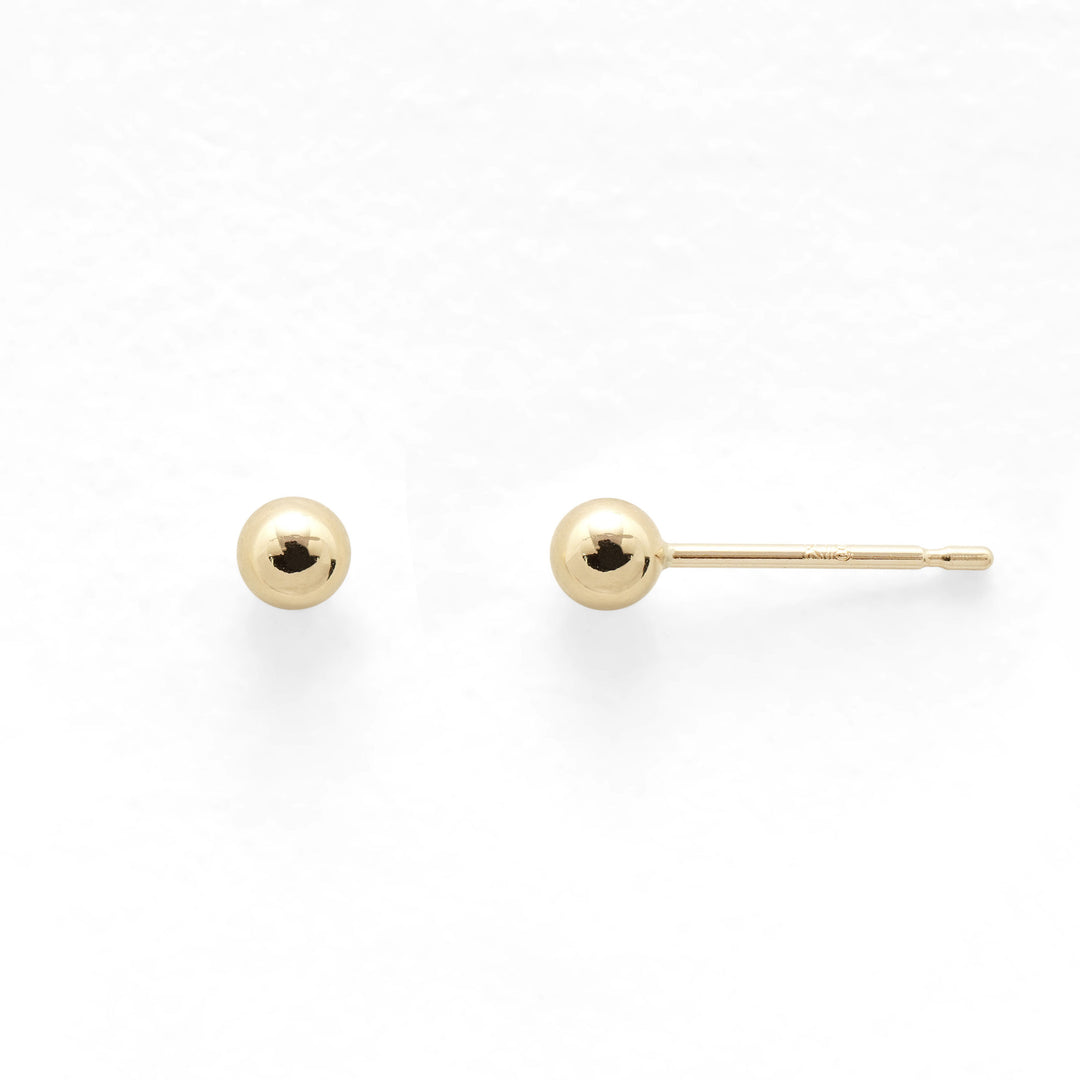 K18 イエローゴールド 丸玉 ピアス（3mm） （7277729382557