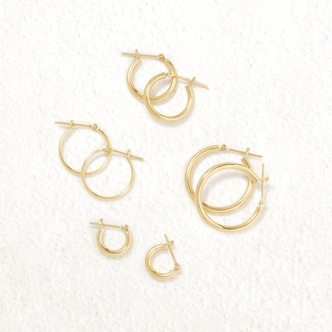 K18 イエローゴールド フープピアス（10mm） （7277729513629