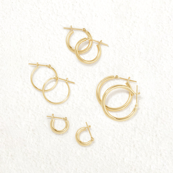 K18 イエローゴールド フープピアス（10mm） （7277729513629