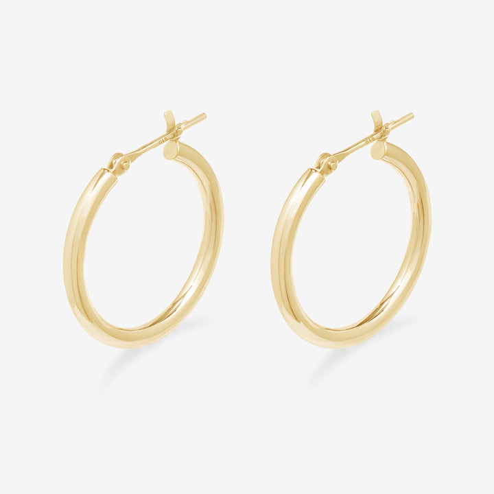 marie 18K イエローゴールド 角フープピアス20mm K18 イエローゴールド フープピアス（20mm） （7277729579165