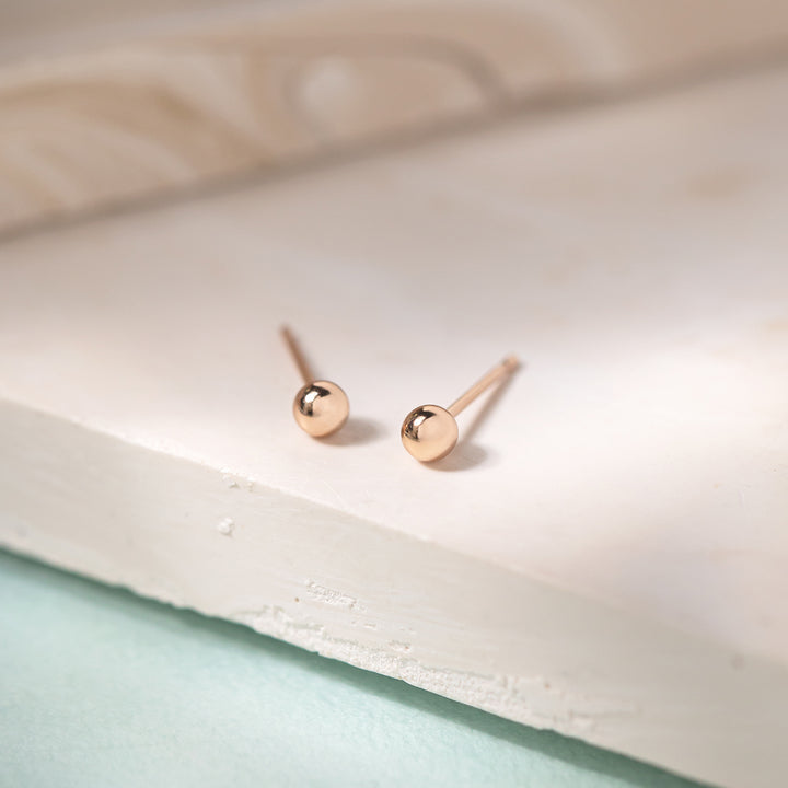 K18 ピンクゴールド 丸玉 ピアス（3mm） （7277729743005