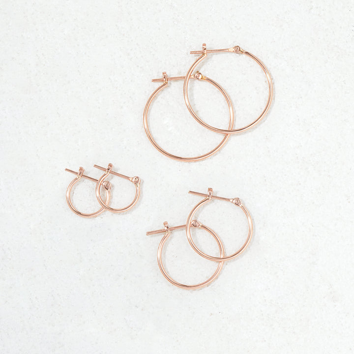 K18 ピンクゴールド フープピアス（10mm） （7277729841309