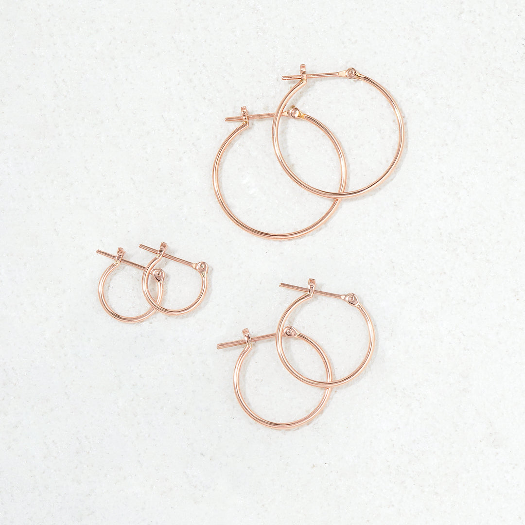 K18 ピンクゴールド フープピアス（15mm） （7277729939613
