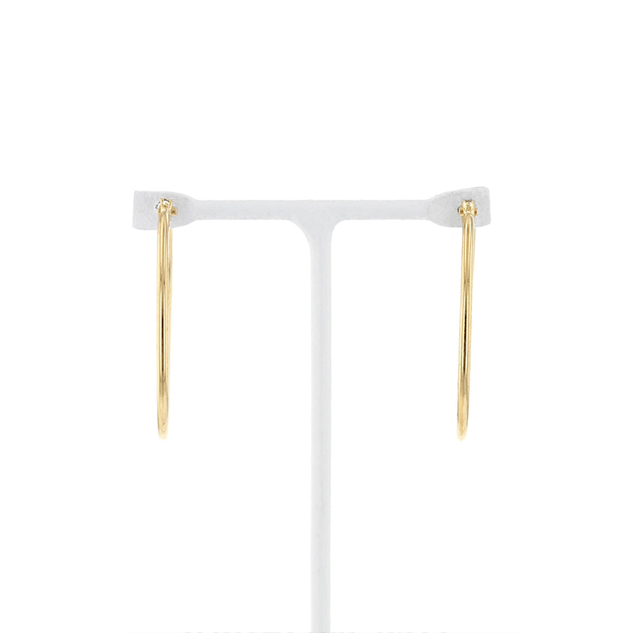 K18 イエローゴールド フープ ピアス（20mm）