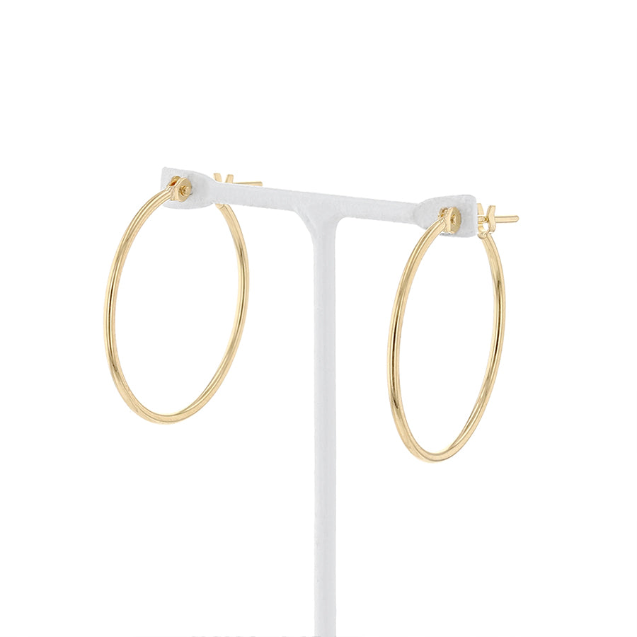 K18 イエローゴールド フープ ピアス（20mm）