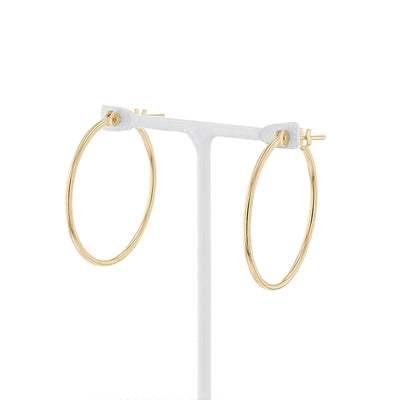 K18 イエローゴールド フープ ピアス（20mm）