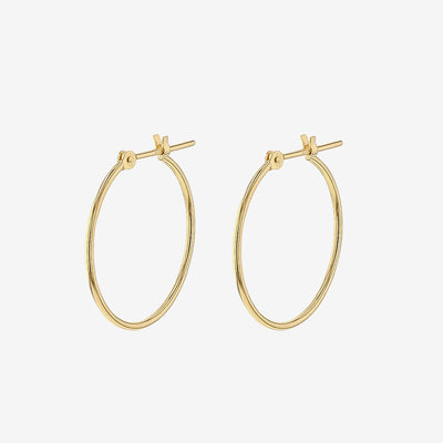 K18 イエローゴールド フープ ピアス（20mm）