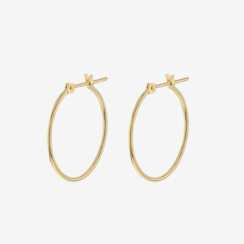 K18 イエローゴールド フープ ピアス（20mm）