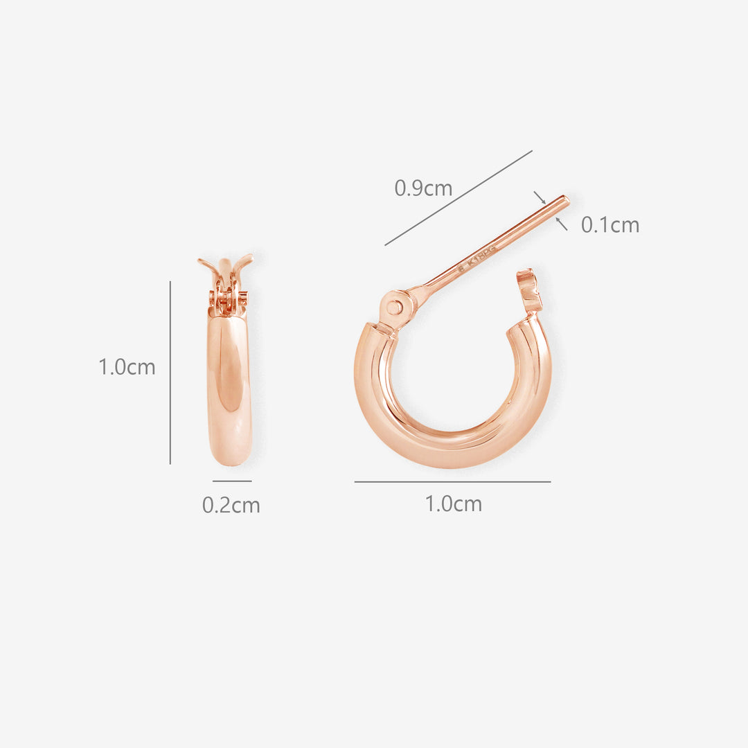 K18 ピンクゴールド フープピアス（10mm） （7282157486237