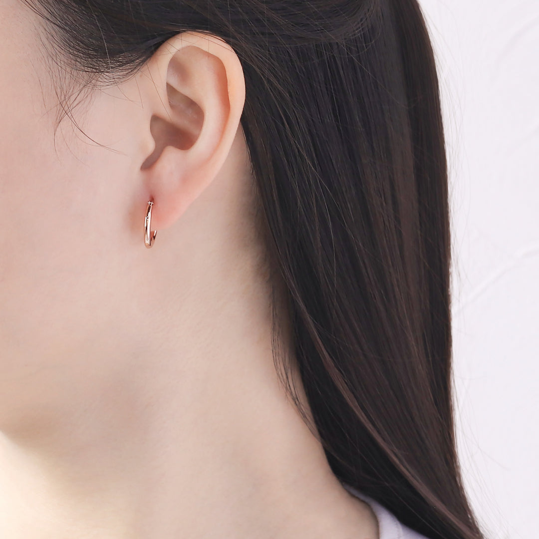 K18 ピンクゴールド フープピアス（15mm） （8246274294062