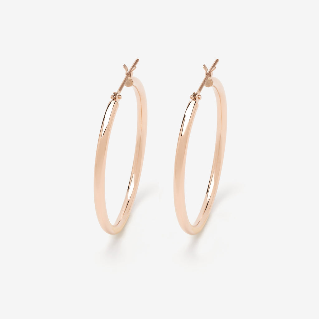 ESTELLE K18YG フープピアス 1×10 K18 イエローゴールド フープピアス（10mm） （7277729513629