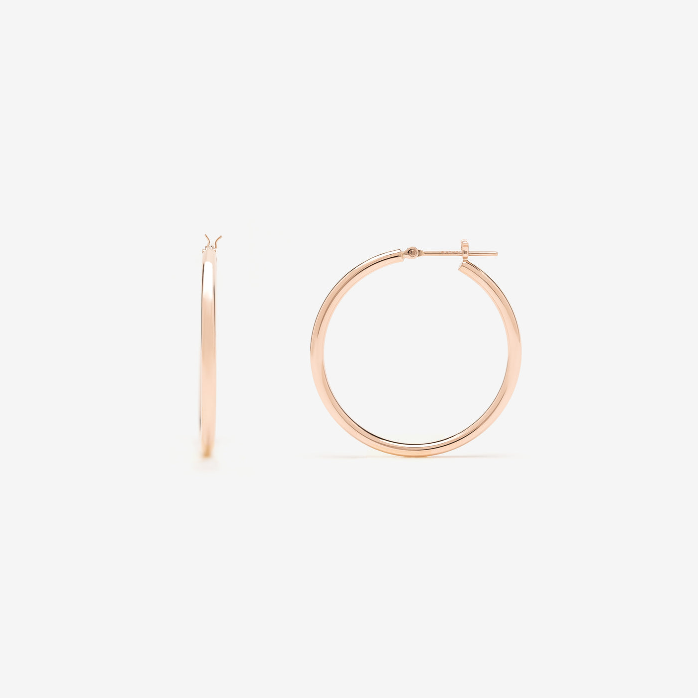 K18 ピンクゴールド フープ ピアス