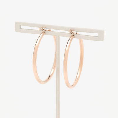 K18 ピンクゴールド フープ ピアス